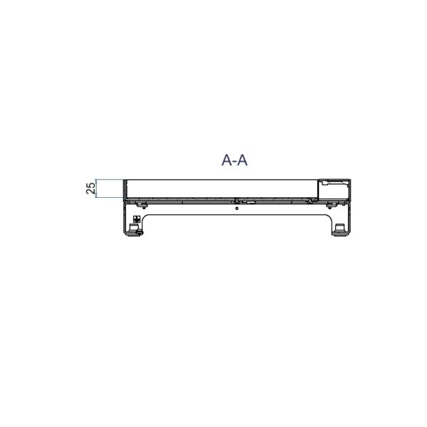 Produktbild UBD 324 252  -  Unterflur-Bodendose UBD 320 inkl. Deckel mit Kante, geschlossen, 25mm Vertiefung und 1 Bürstenauslass